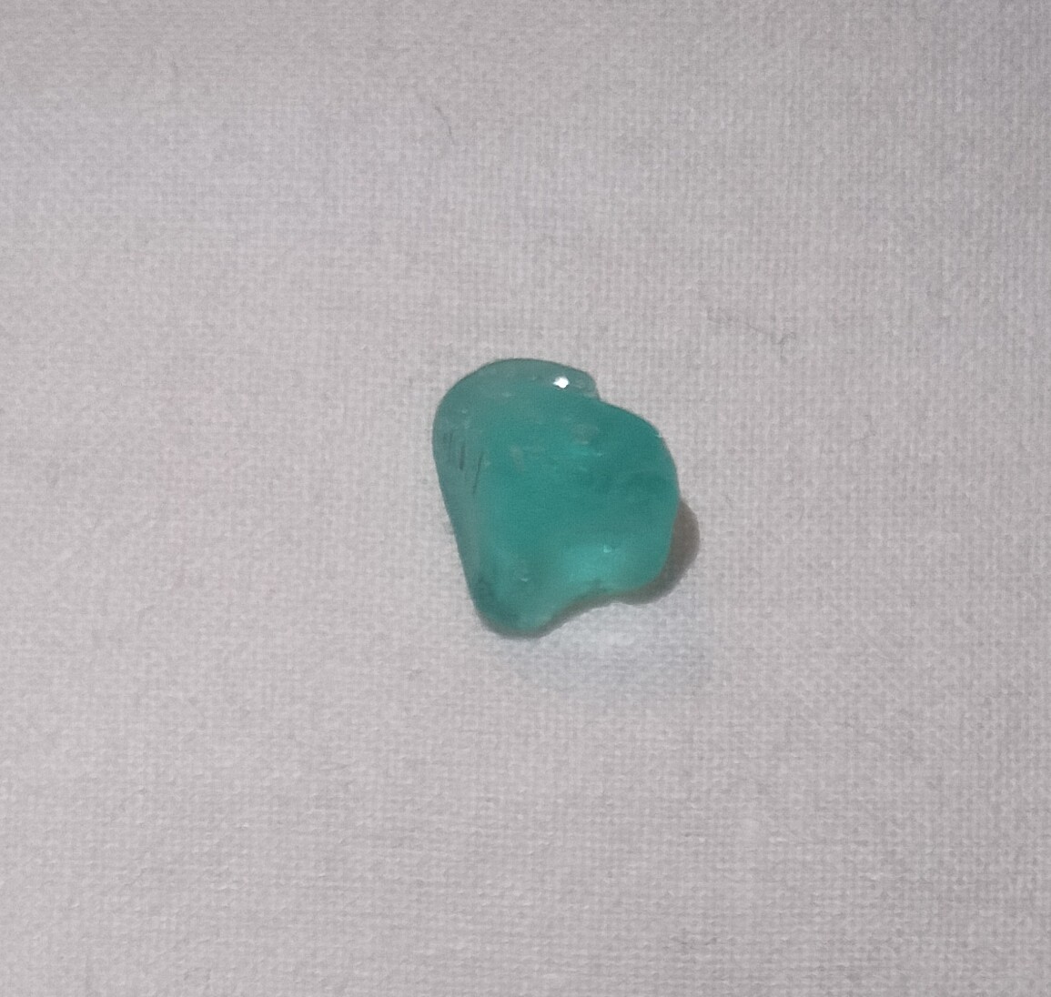 Electric Turquoise sea glass found at Charmouth Beach, Dorset
