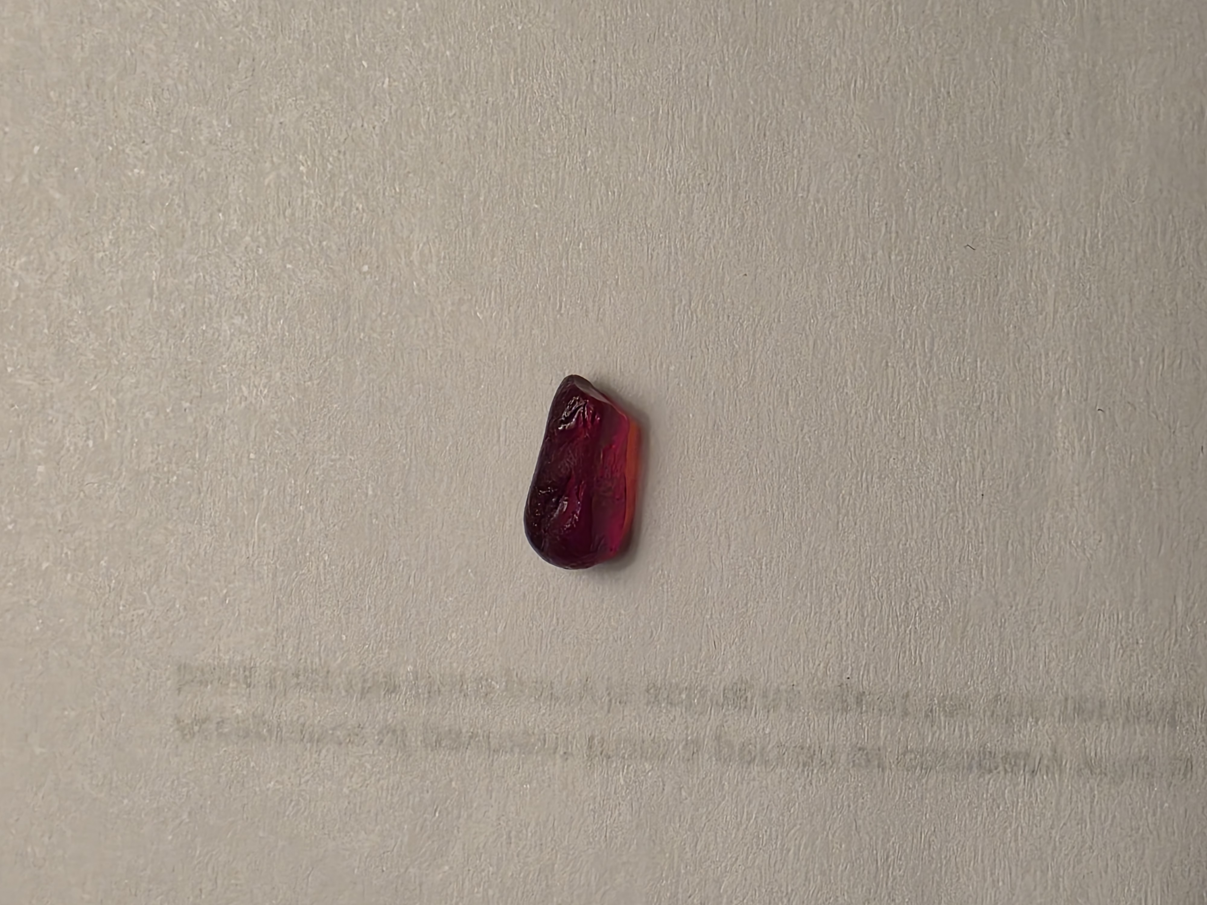Ruby Red sea glass found at Conwy Morfa