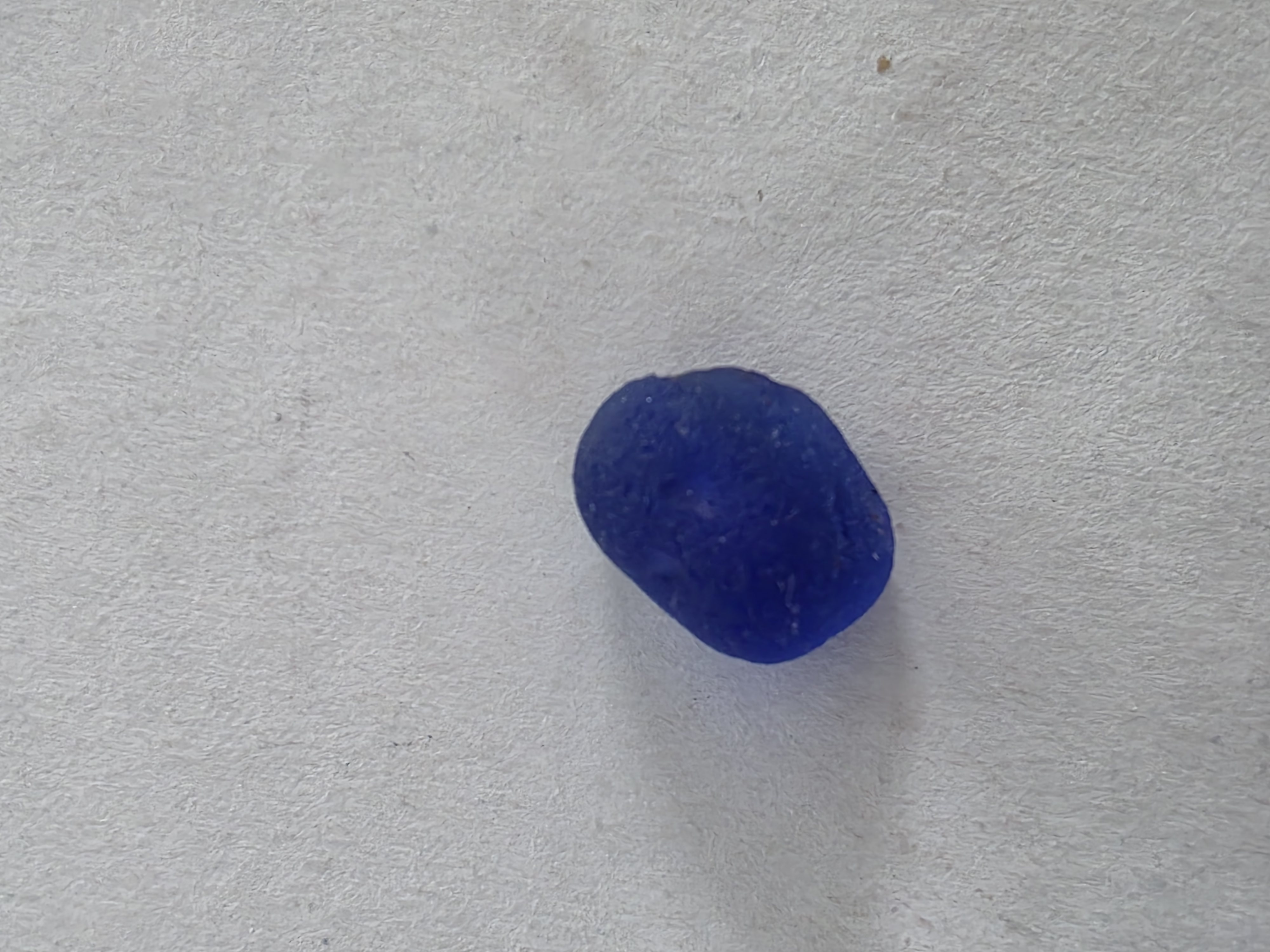 Deep Cobalt Blue sea glass found at Conwy Morfa