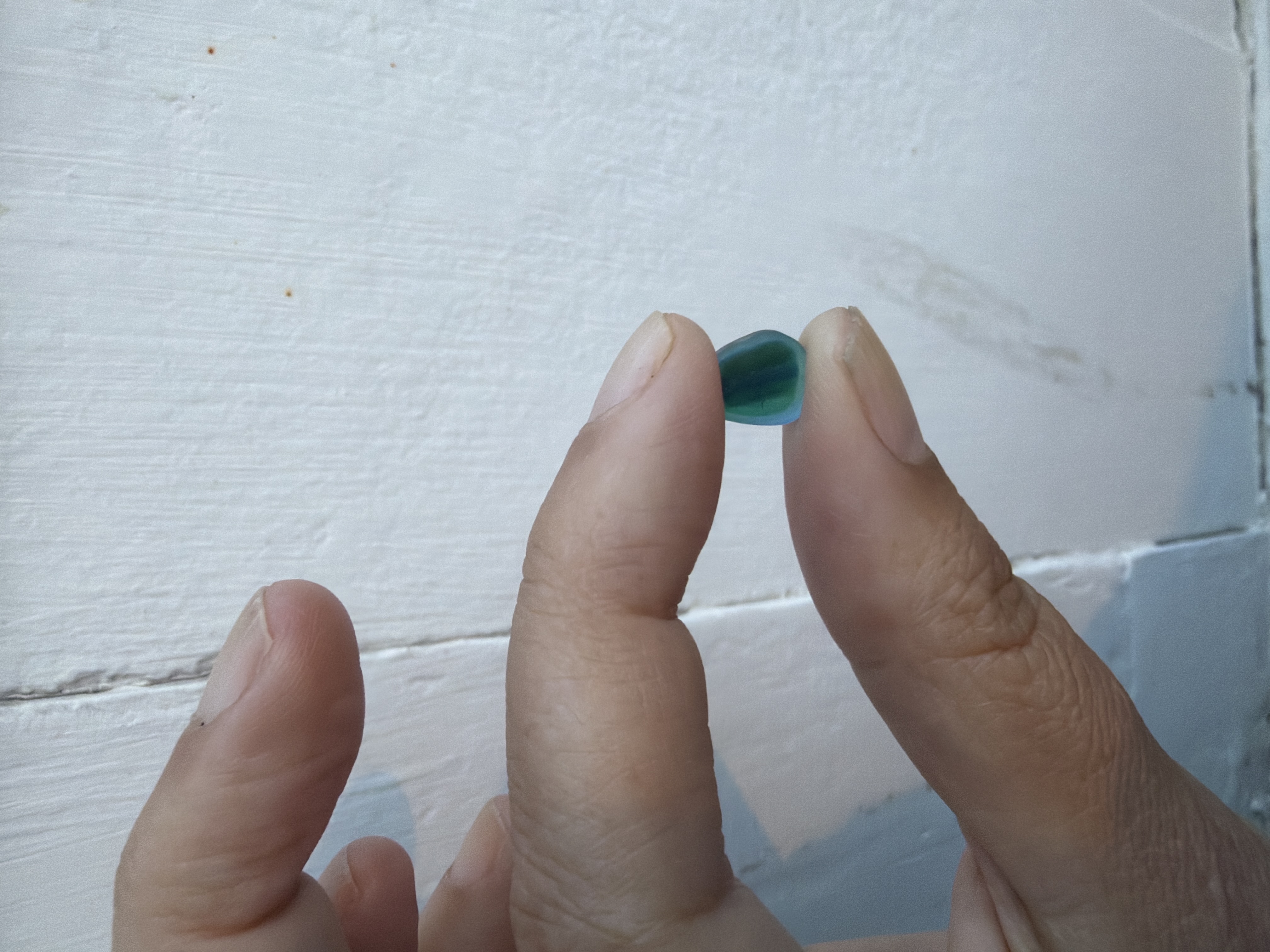 Deep Teal sea glass found at Seaham
